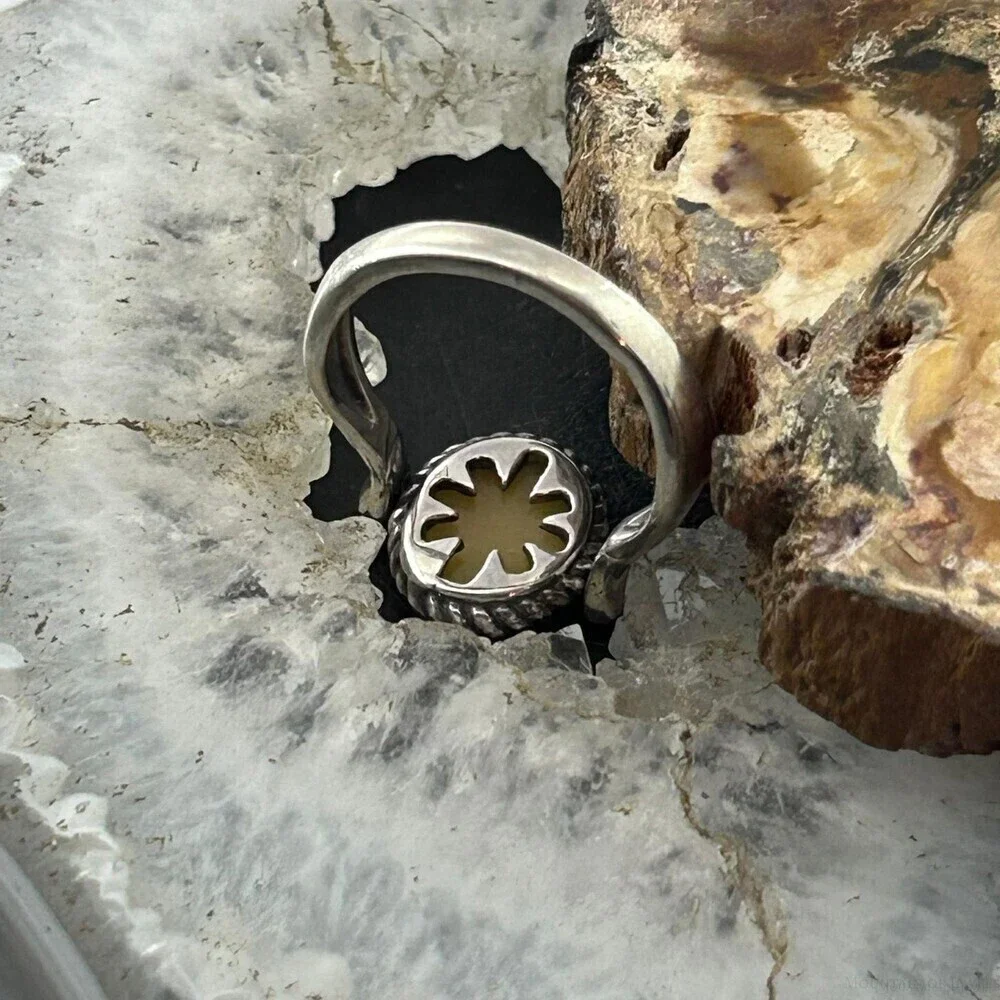 Carolyn Pollack American West Sterling Oval Yellow Jasper Reversible Ring
